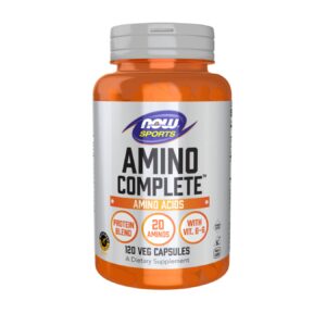 NOW Sports Nutrition, Amino Complete™, Protein Blend With 20 Aminos and B-6, 120 Veg Capsules