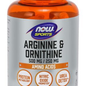 Now Foods L-Arginine and Ornithine, 100 Capsules