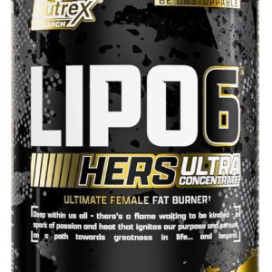 Lipo-6 Black Hers Ultra Concentrate | Weight Loss Pills for Women | Fat Burner, Appetite Suppressant, Metabolism Booster for Weight Loss + Hair, Skin, & Nails Support | 60 Diet Pills