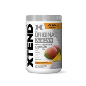 Xtend Original BCAA Powder, 7G Bcaas, 0G Carbs,Sugar & Calories) - 405gm, 30 Servings (Mango Madness)