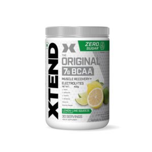 Xtend Original BCAA Powder, 7G Bcaas, 0G Carbs,Sugar & Calories) - 405gm, 30 Servings (Lemon Lime Squeeze)