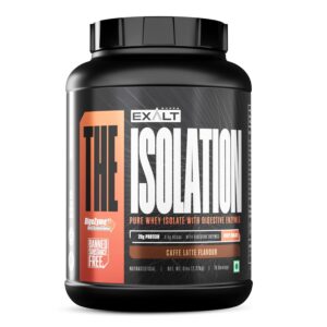 The Isolation Pure Whey Isolate With Digestive Enzymes | 25g Protein | 5.6g BCAAs | 150mg Digestive Enzyme | Zero Added Sugar | Whey Isolate (2.27 Kg, Caffe Latte)