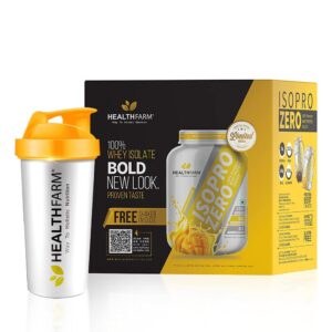 HEALTHFARM Isopro Zero Whey Isolate Protein Powder,Mango Smoothie, 25g 100% Isolate Protein Per Serving,62 Servings(, 2kg) (Copy)