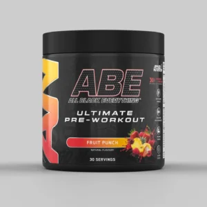 Applied Nutrition ABE Pre Workout - All Black Everything Pre Workout Powder, Energy & Physical Performance with Citrulline, Creatine, Beta Alanine (375g - 30 Servings) (fruit punch)