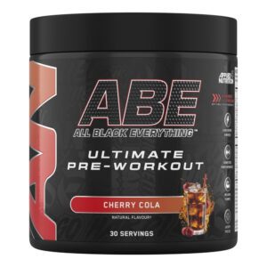 Applied Nutrition ABE Pre Workout - All Black Everything Pre Workout Powder, Energy & Physical Performance with Citrulline, Creatine, Beta Alanine (375g - 30 Servings) (Cherry Cola)