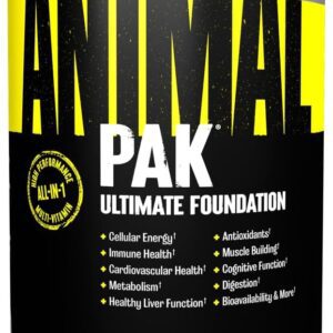 Animal Pak - Convenient Multivitamin for Men & Women Daily All-in-One Vitamin & Supplement Pack - Zinc, Vitamins C, B, D, Amino Acids, and Immune Support - Sports Nutrition Performance - 30 Count