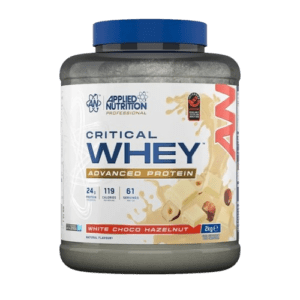 Applied Nutrition Critical Whey Protein Powder 2kg - High Protein Powder, Protein Milkshake, Muscle Building Supplement with BCAAs & Glutamine (2kg - 67 Servings) (2kg, White Choco Bueno)