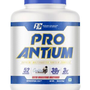 Ronnie Coleman Pro Antium Whey Protein Cookies and Cream 5lbs Tub