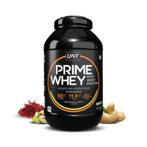 Kesar Kaju Pista Protein Powder container showing 24g protein for fast muscle recovery label