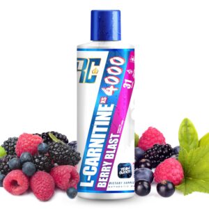 Ronnie Coleman L Carnitine XS 4000 liquid fat burner bottle in Berry Blast flavor showing 16 Oz label