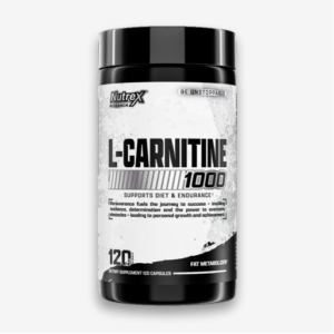 Nutrex Lipo 6 L Carnitine 1000mg 120 capsules bottle showing pure L-Carnitine tartrate fat metabolism label