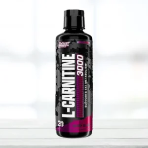 Nutrex Research L Carnitine 3000 liquid fat burner bottle in Cherry Blast flavor showing 31 servings label