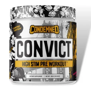 Condemned Labz Convict Pre Workout Powder 50 Servings jar front view