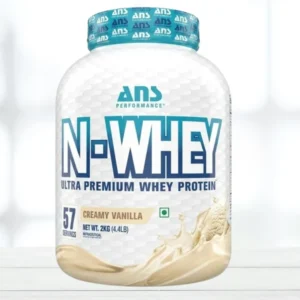 ANS N-WHEY Ultra Premium Whey Protein Powder Creamy Vanilla 57 Servings container