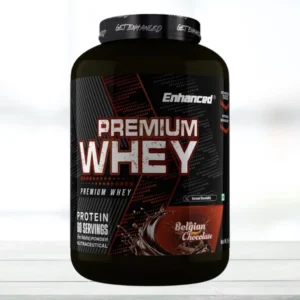 Enhanced Premium Whey Protein Powder 2kg tub front view
