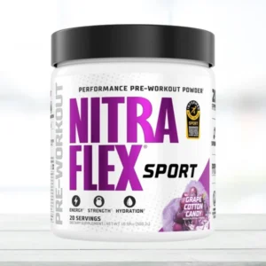 GAT Sport Nitraflex Extreme Pre-Workout Grape Cotton Candy 20 Servings bottle front view