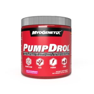 Myogenetix Pumpdrol 10.6 Oz 60 Servings Juicy Fruit Bubblegum pre-workout container